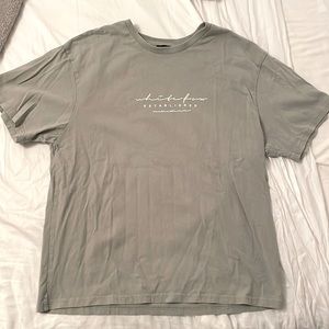 Sage green oversized shirt from White Fox Boutique